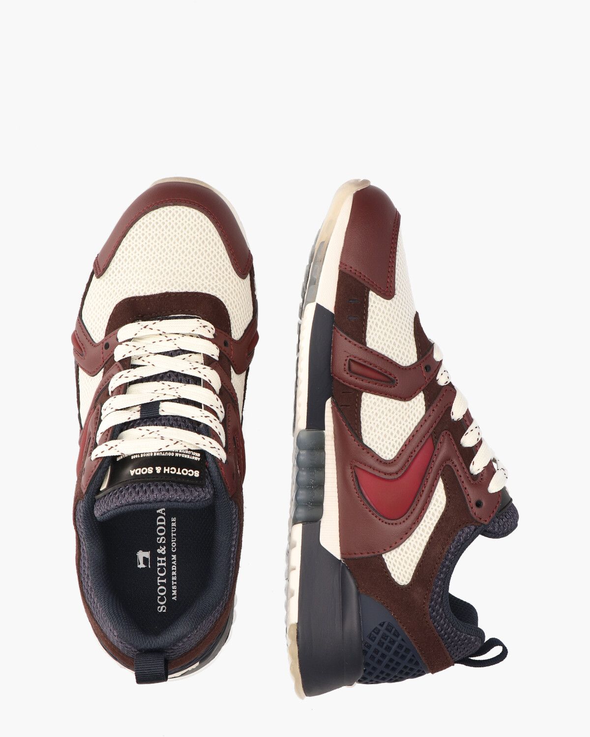 Vivex Bordeauxrood/Multi Herensneakers