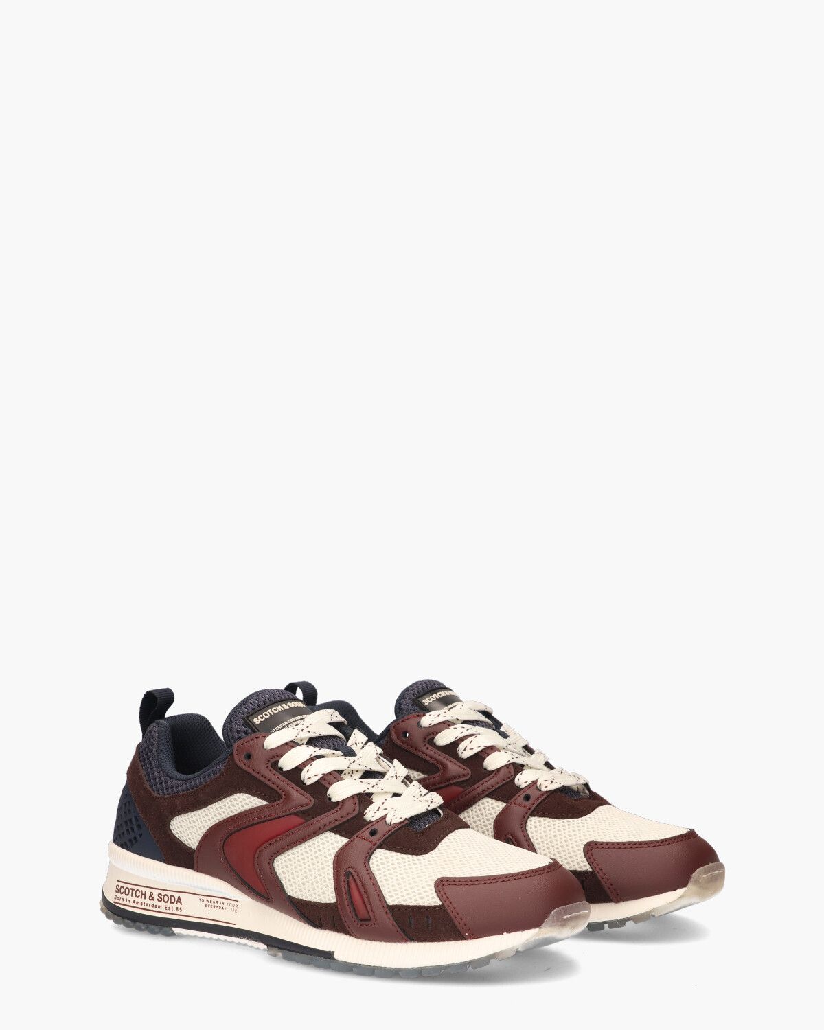 Vivex Bordeauxrood/Multi Herensneakers