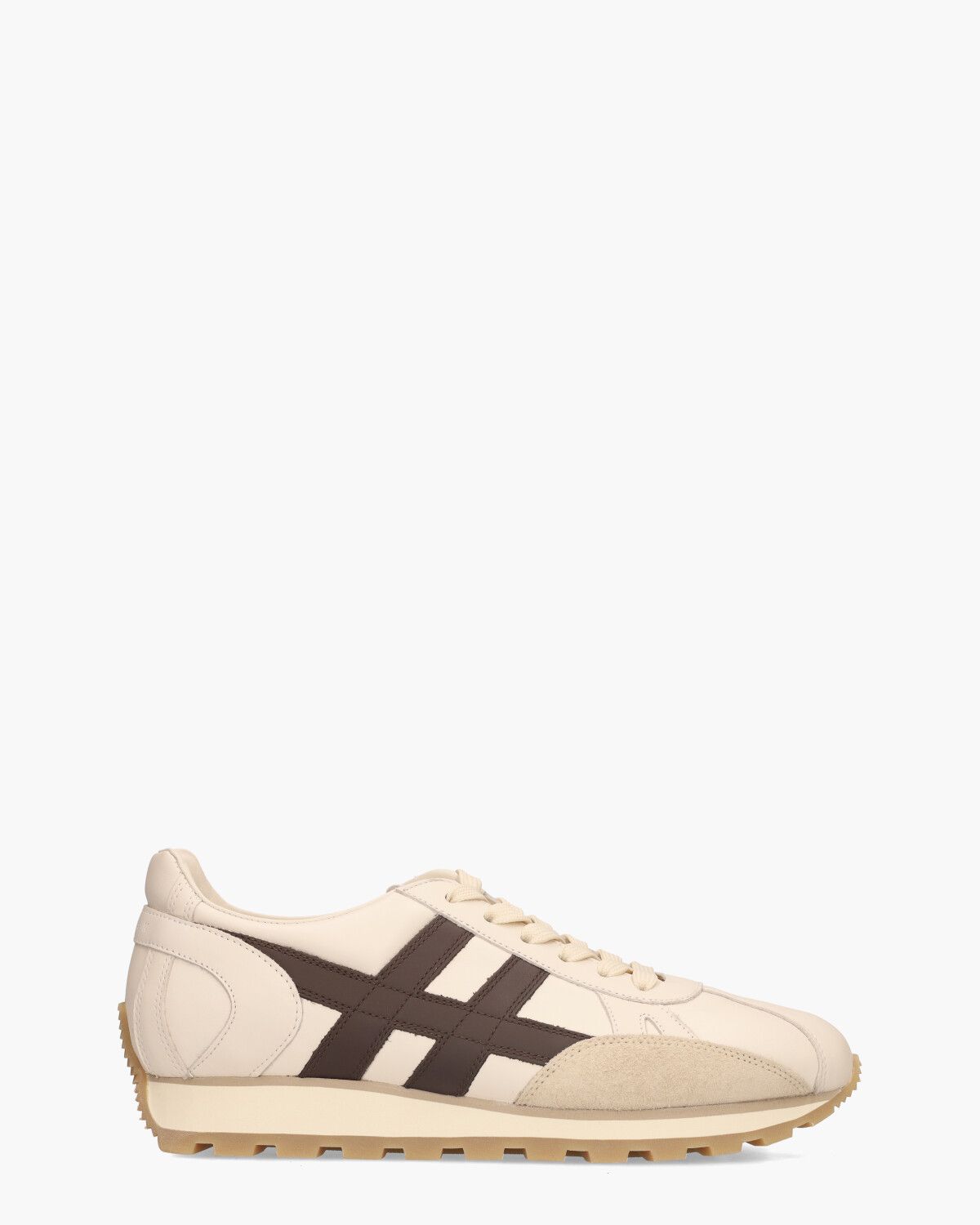 86er Off-White/Donkerbruin Herensneakers