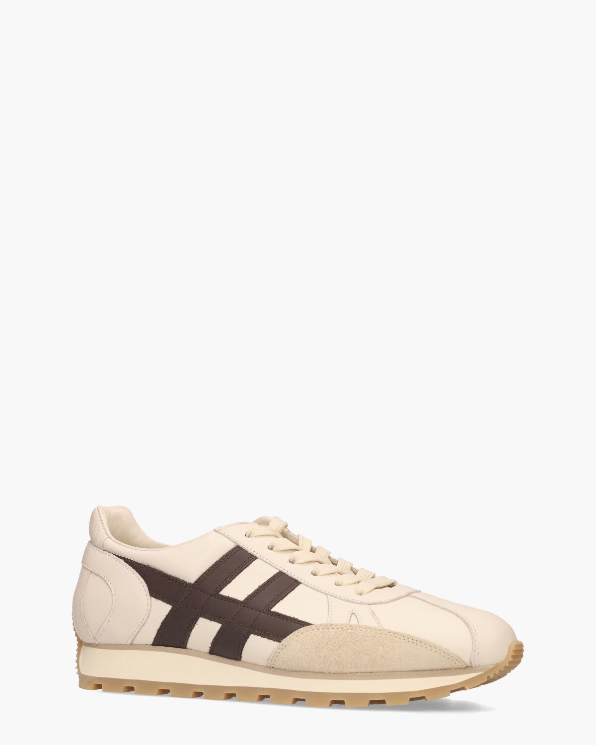 86er Off-White/Donkerbruin Herensneakers
