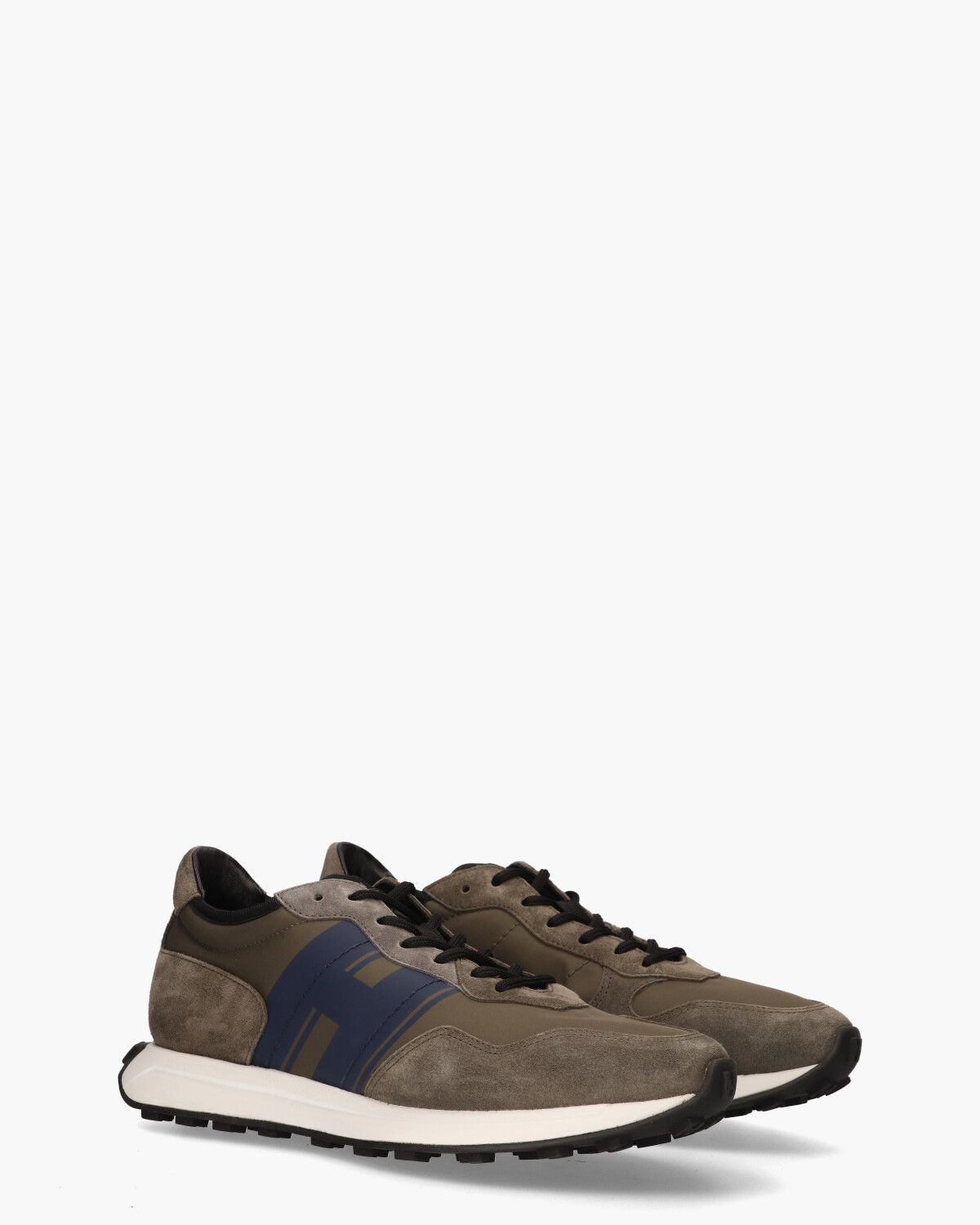 H601 Bruin/Blauw Herensneakers
