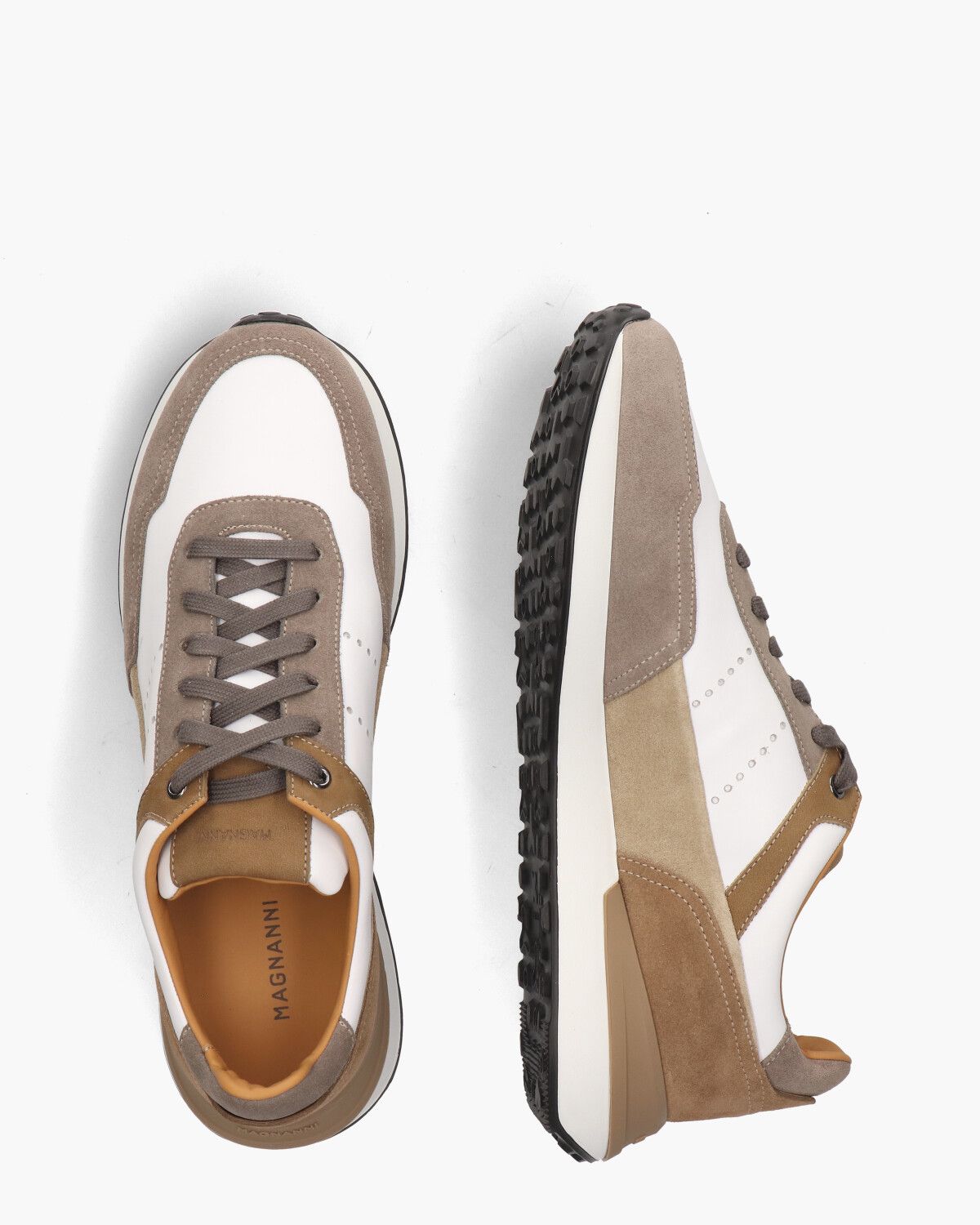 24454 Wit/Bruin Herensneakers