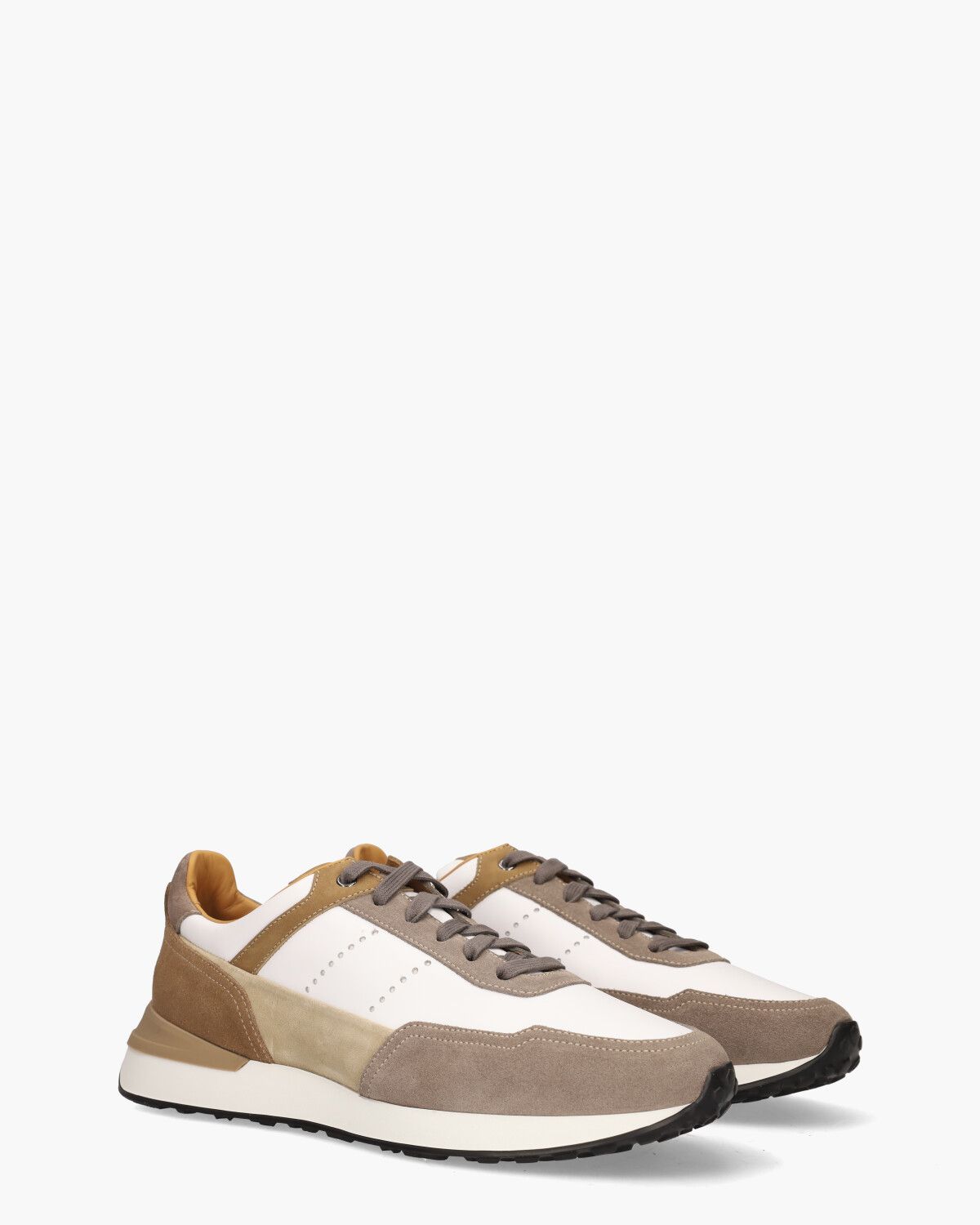 24454 Wit/Bruin Herensneakers