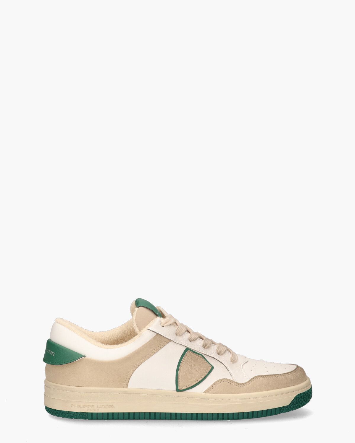 Lyon Recycle Mixage Wit/Beige/Groen Herensneakers