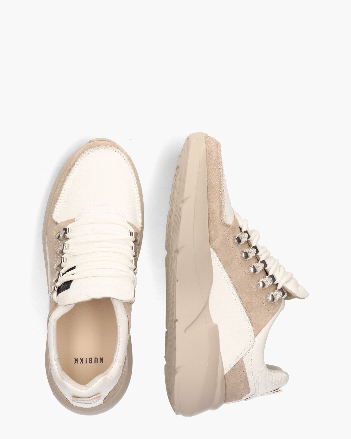 Roque Roman Wit/Taupe Herensneakers