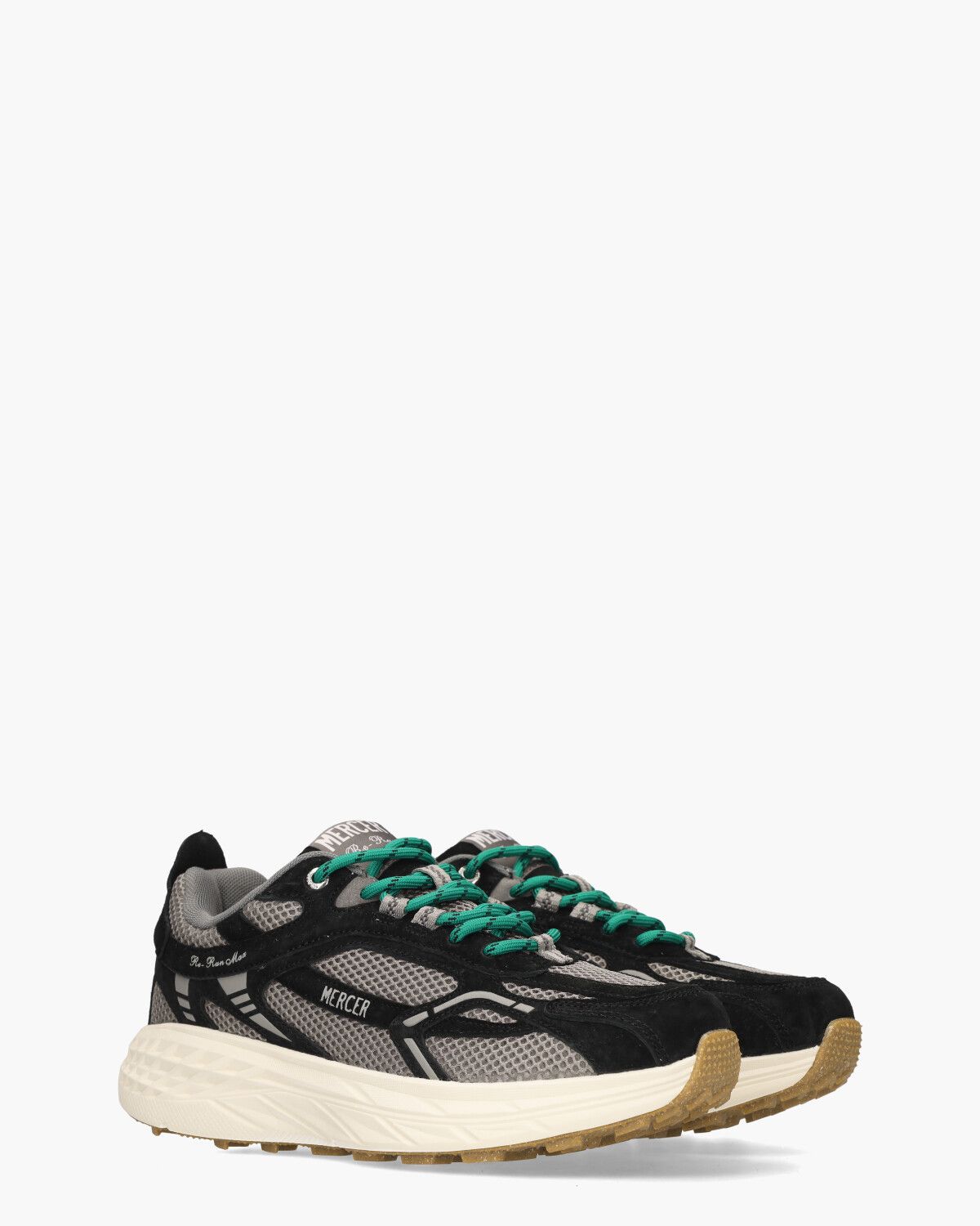 The Re-Run Max Zwart/Grijs Herensneakers