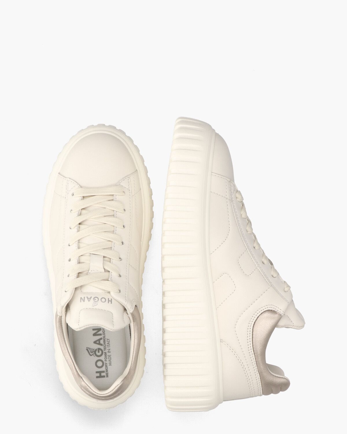 Hogan H Stripes Roomwit Goud Damessneakers Van Arendonk