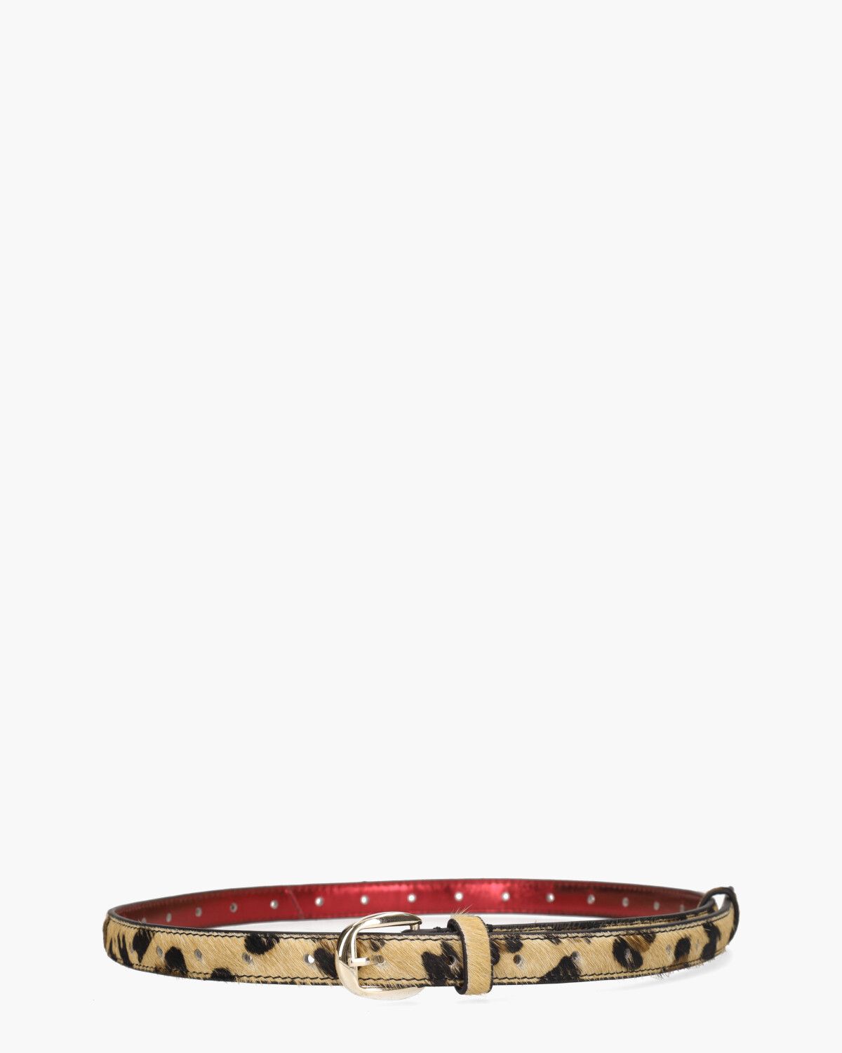 Fiji Leopard Hair Bruin/Zwart Damesriem