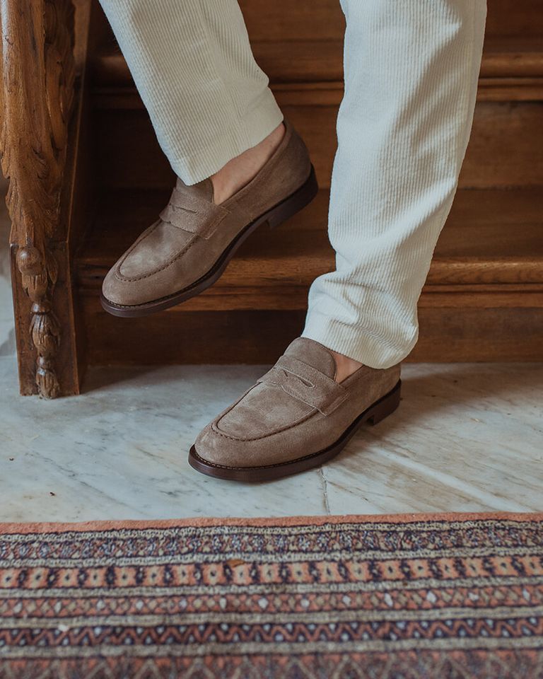 28604 Taupe Herenloafers