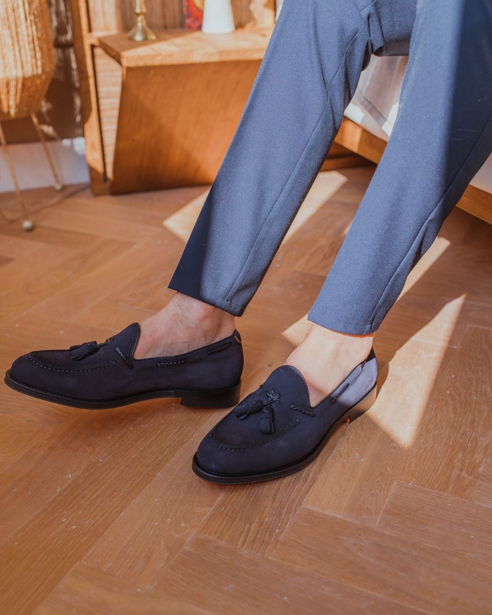 18101 Donkerblauw Herenloafers