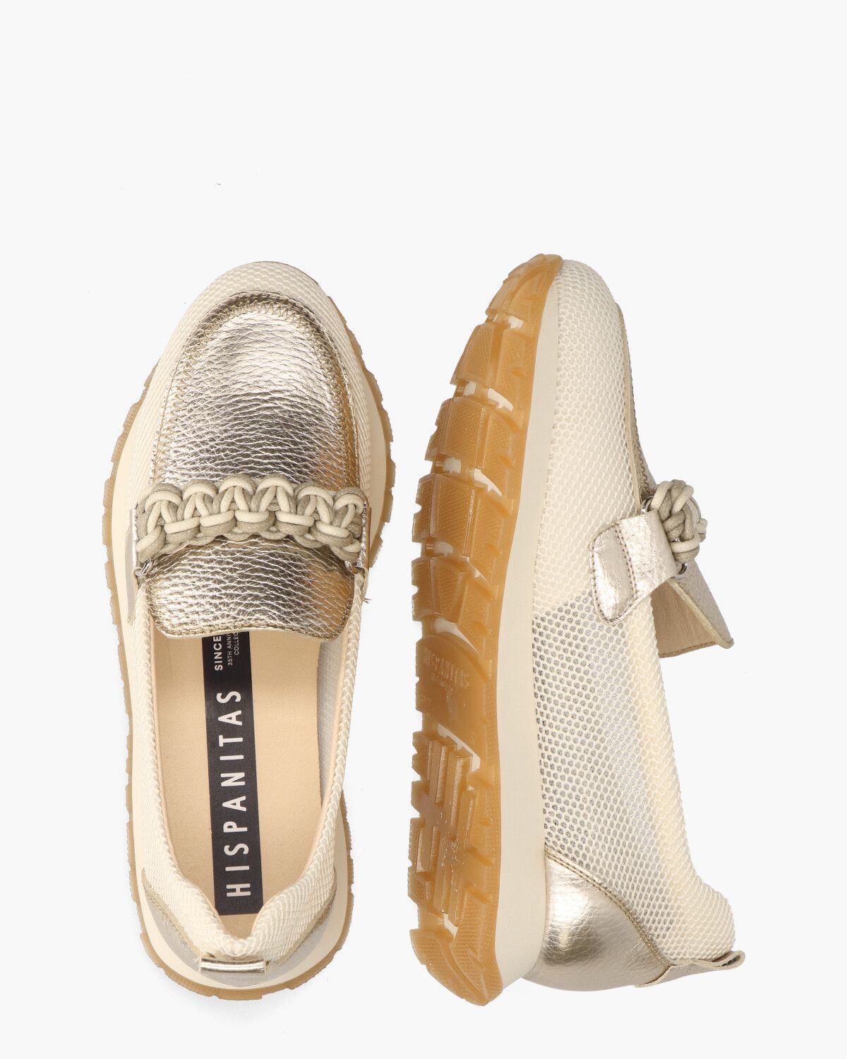 HV253948 Off-White/Goud Damesloafers