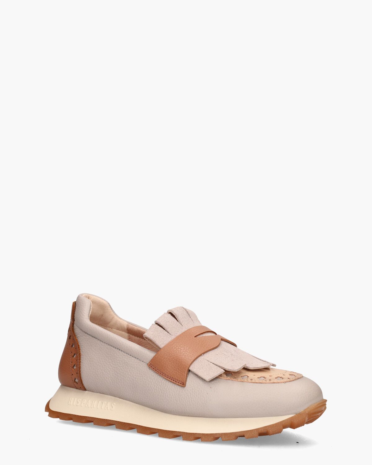 CHI243509 Beige/Cognac Damesloafers
