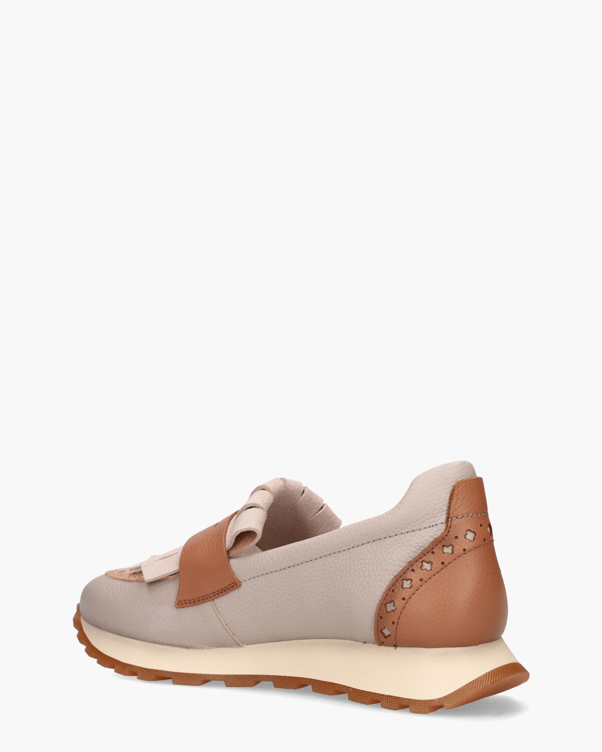 CHI243509 Beige/Cognac Damesloafers