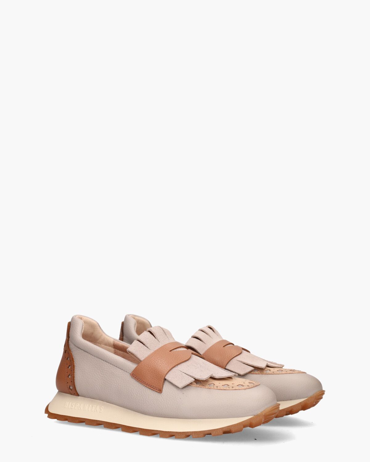 CHI243509 Beige/Cognac Damesloafers