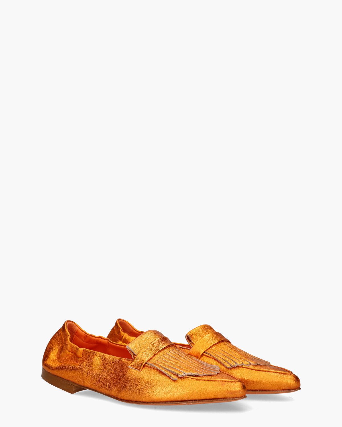 Wedge 1G Metallic Oranje Damesloafers