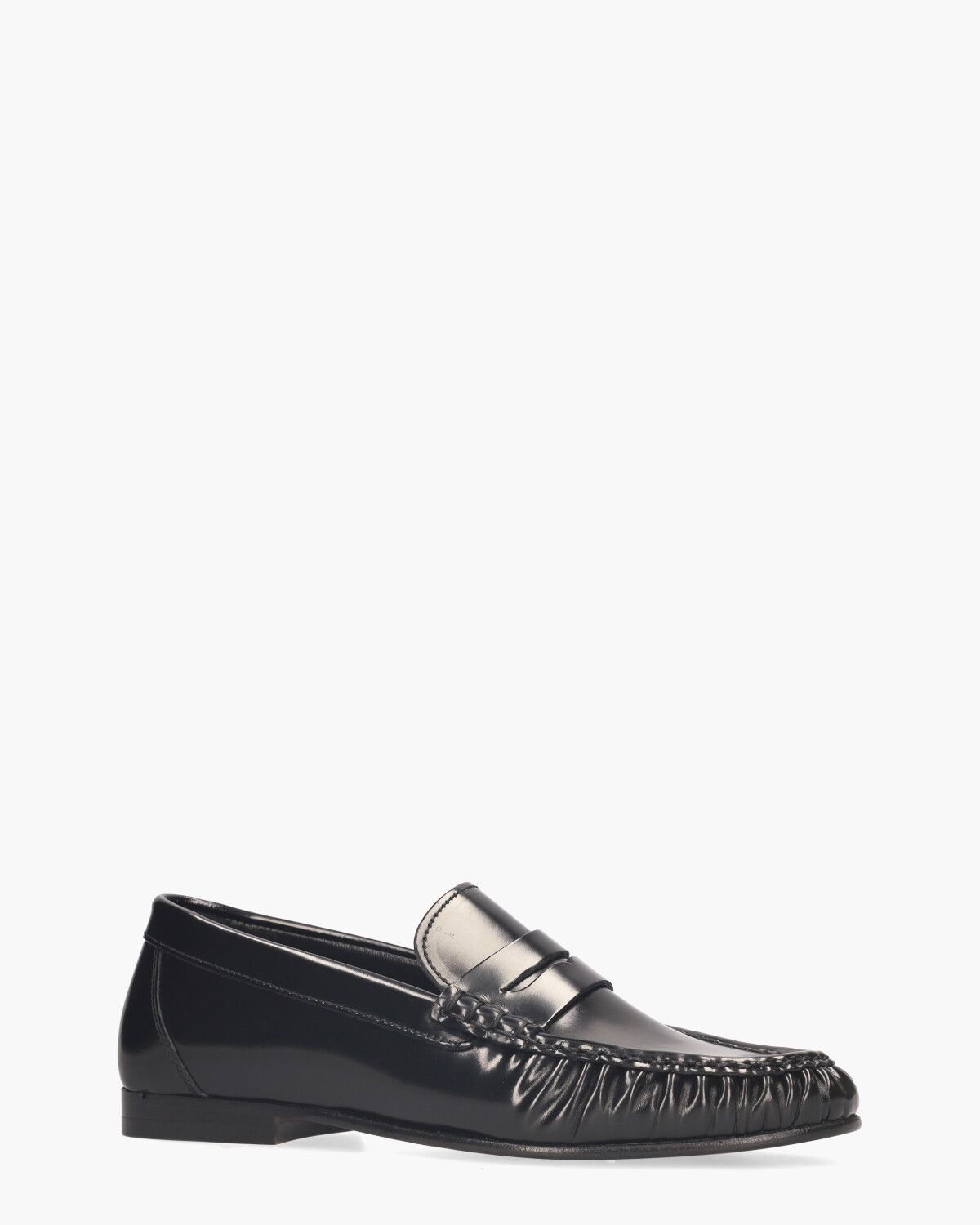 Penny Loafer Wrinkle Zwart Damesloafers