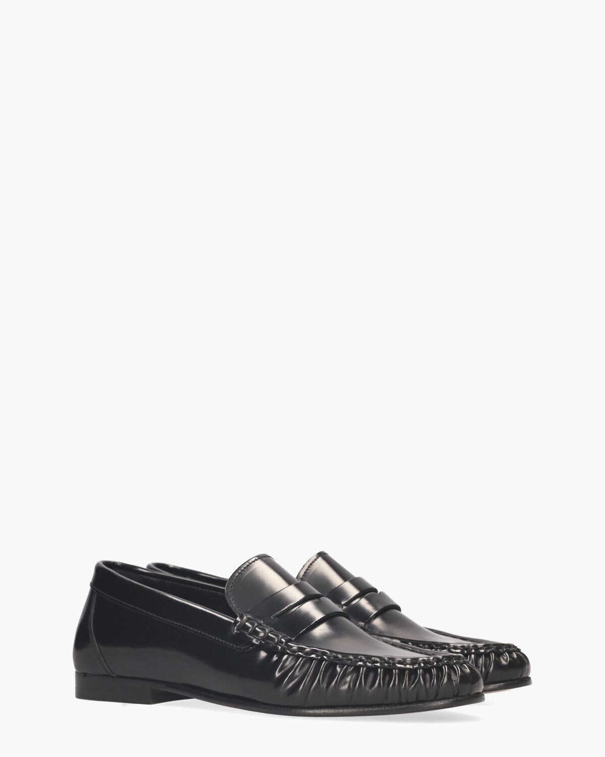 Penny Loafer Wrinkle Zwart Damesloafers