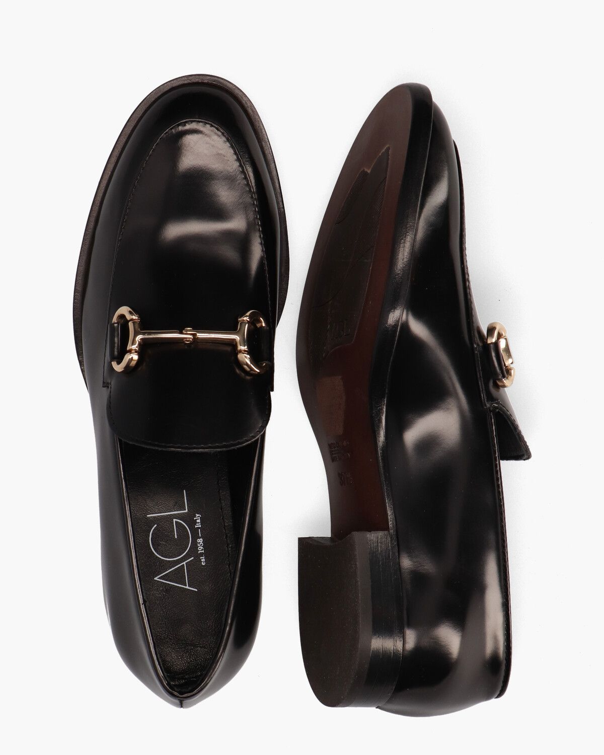 D714054 Zwart Damesloafers