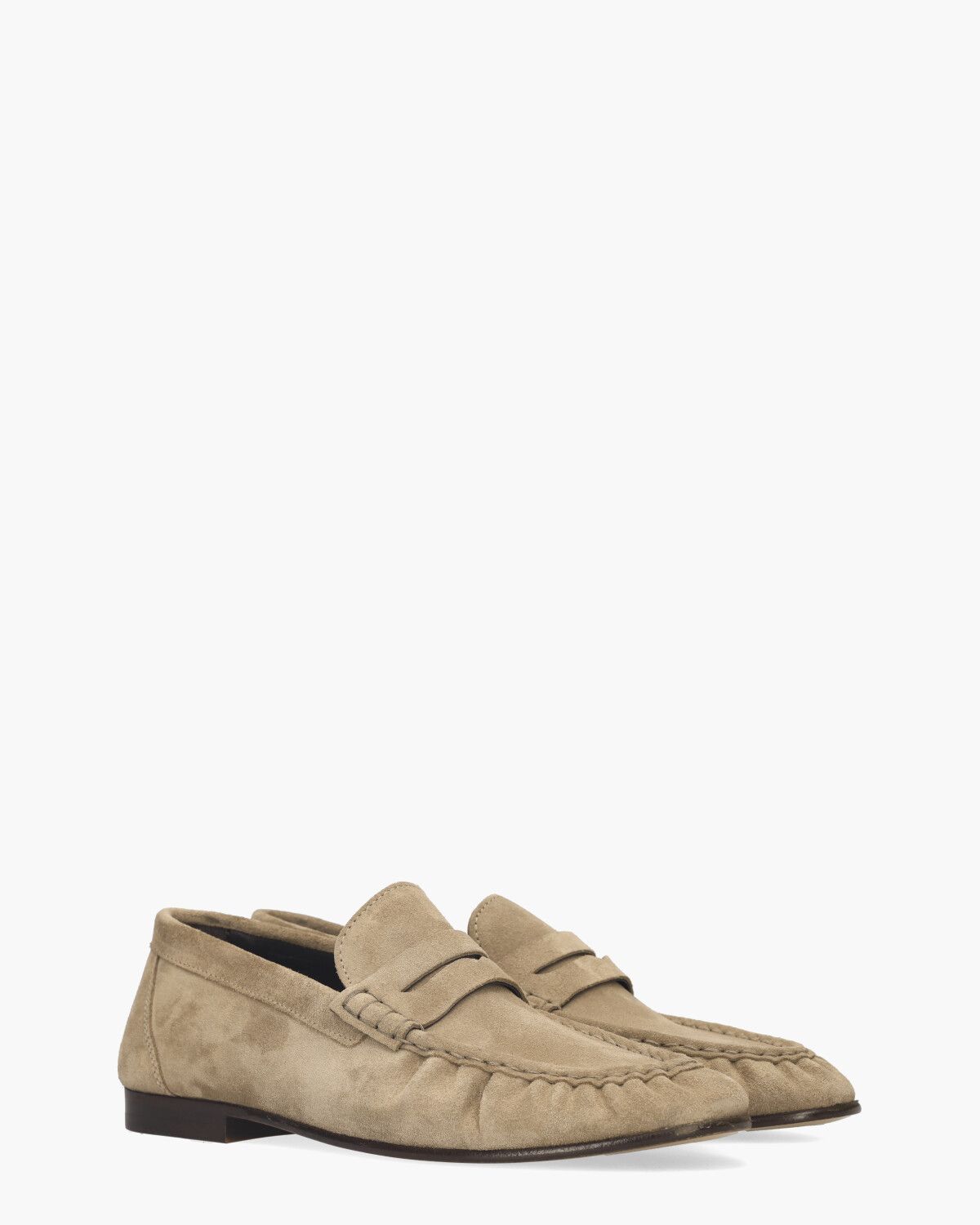 Penny Loafer Wrinkle Taupe Damesloafers