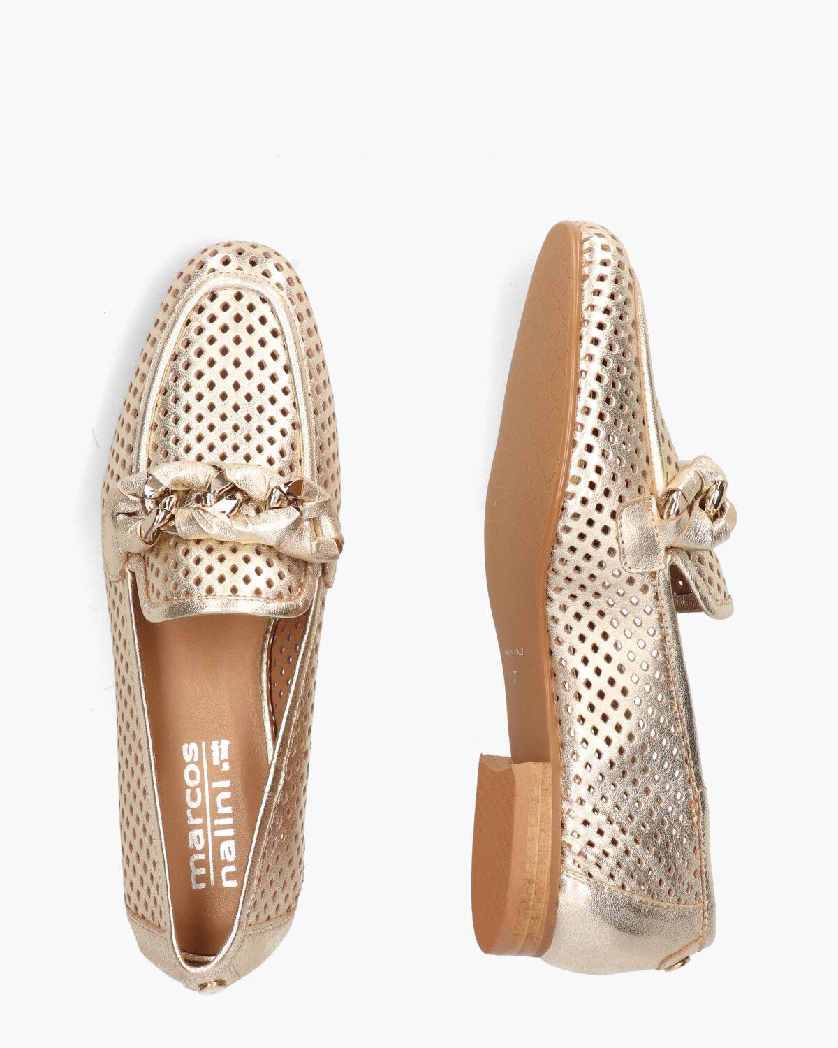22E018 Goud Damesloafers