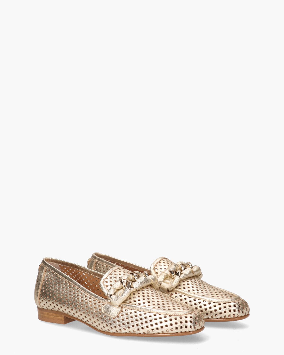 22E018 Goud Damesloafers