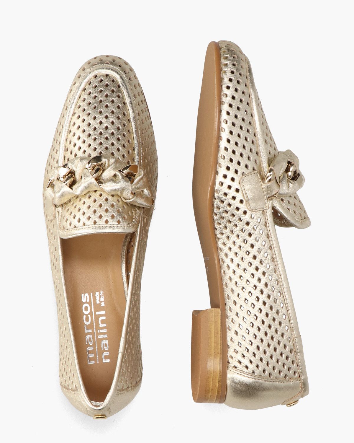 22E018 Goud Damesloafers