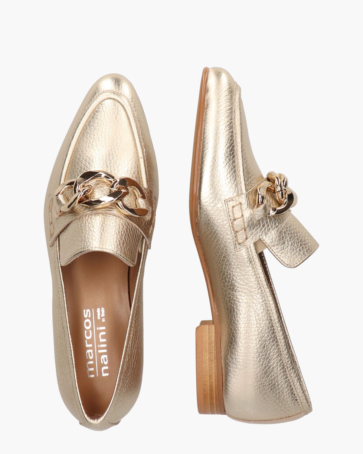 21I095 Goud Damesloafers