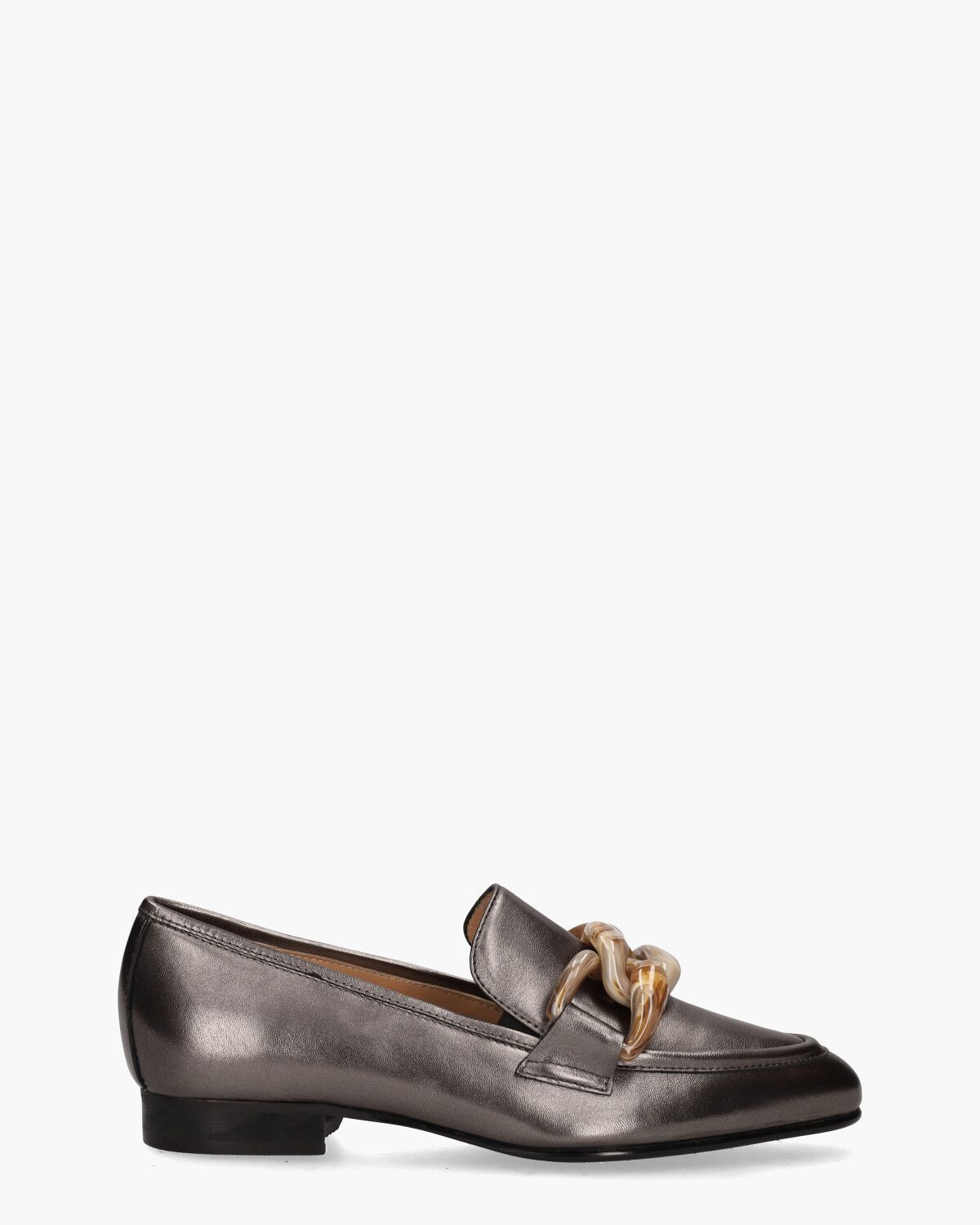 21I095A Zilvergrijs Damesloafers