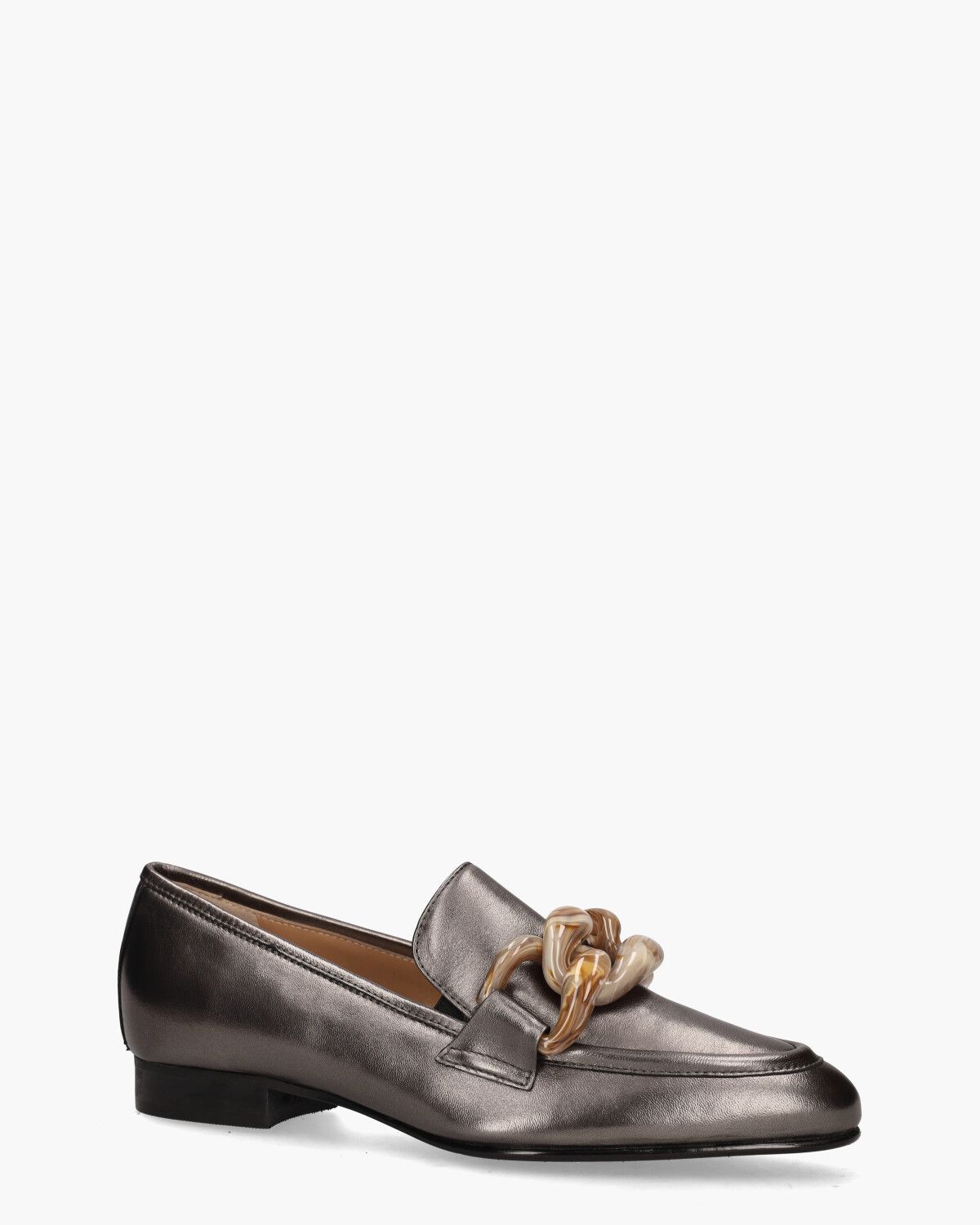21I095A Zilvergrijs Damesloafers