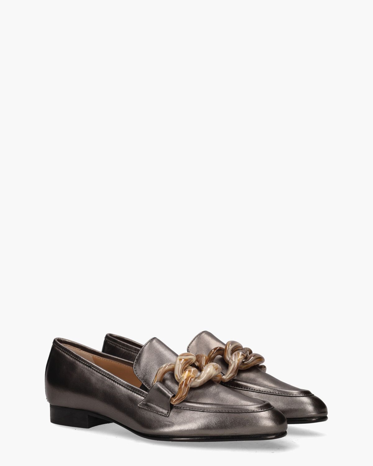 21I095A Zilvergrijs Damesloafers