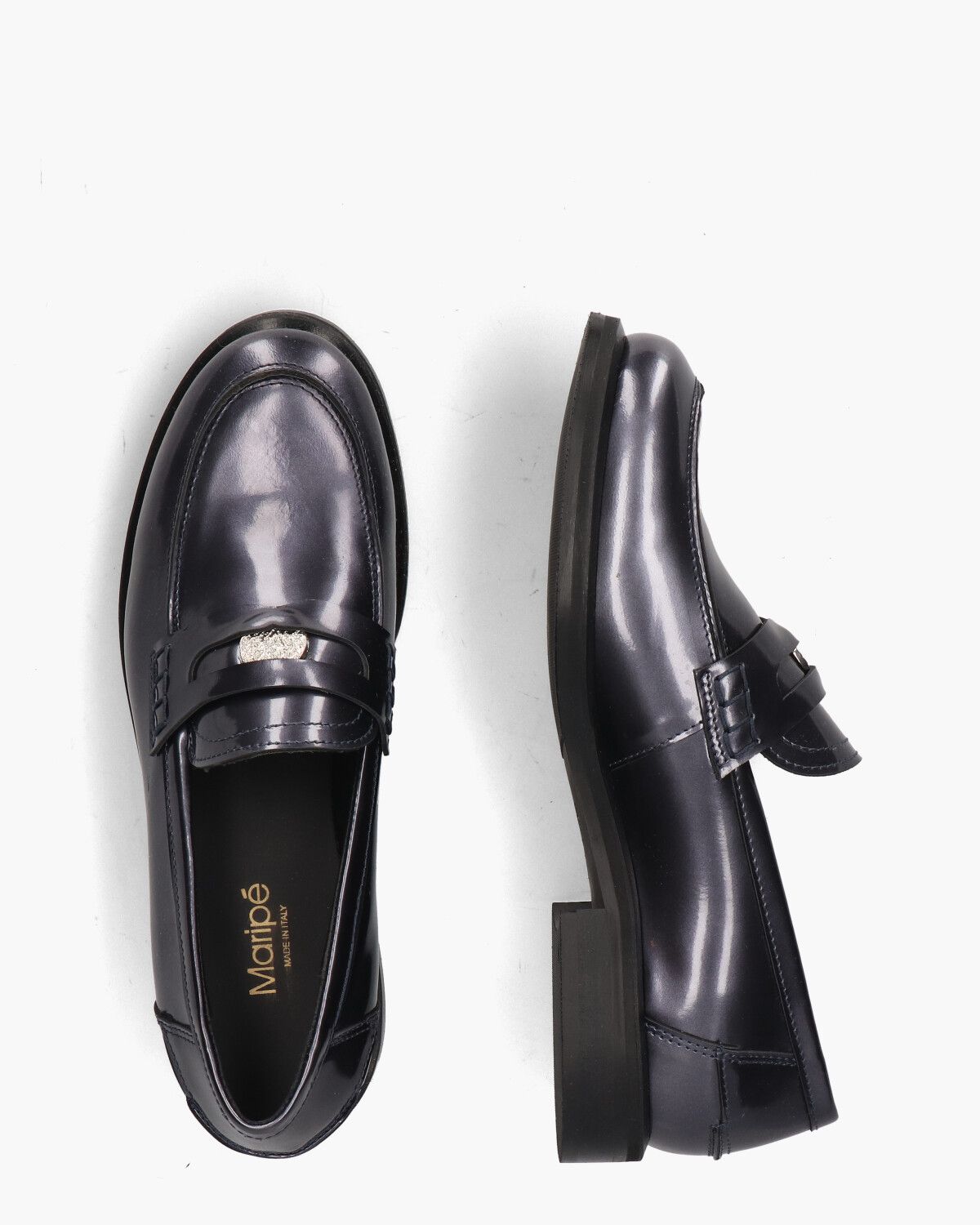 Rina-Ma Zilvergrijs Damesloafers