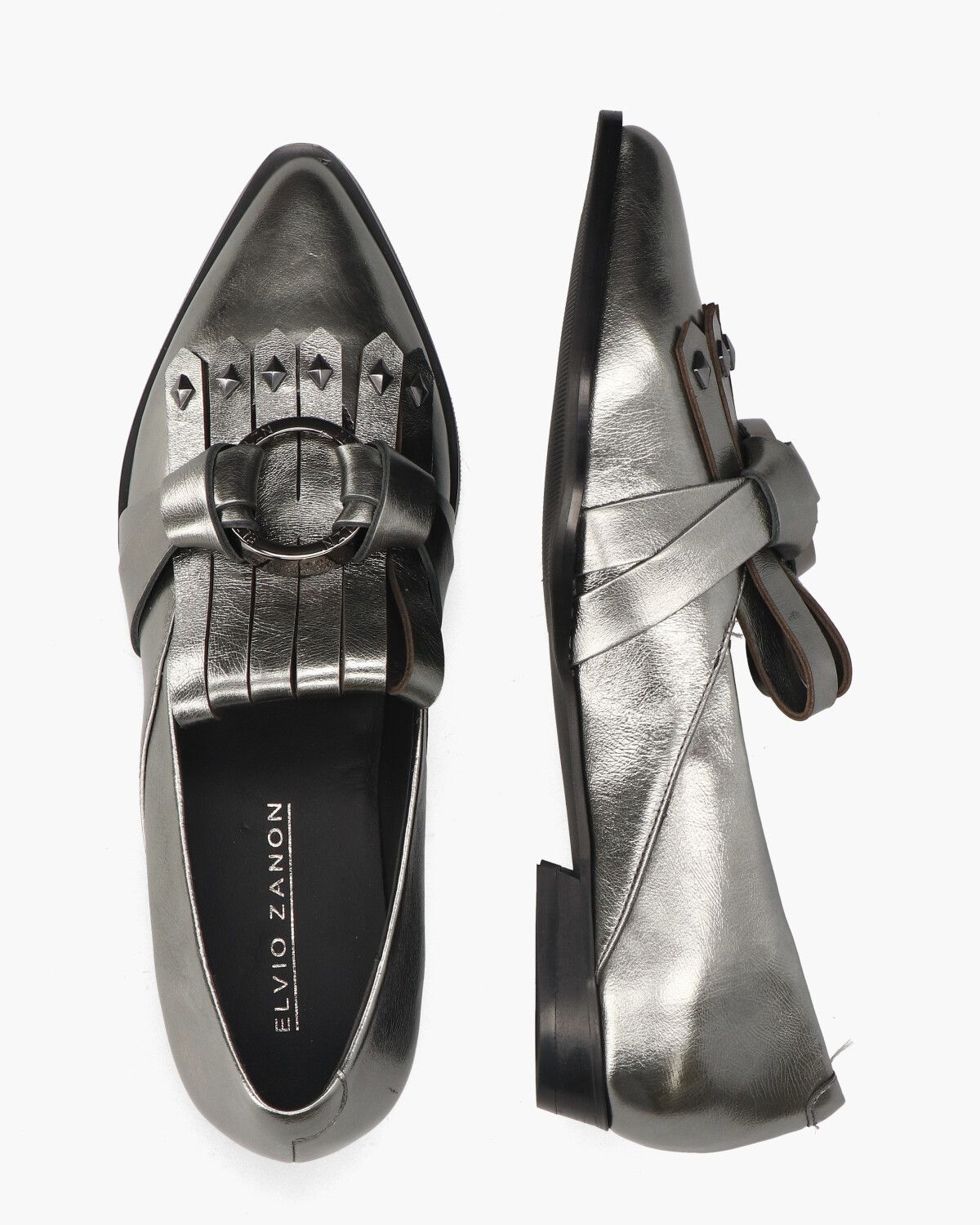 EA0304 Zilvergrijs Damesloafers 