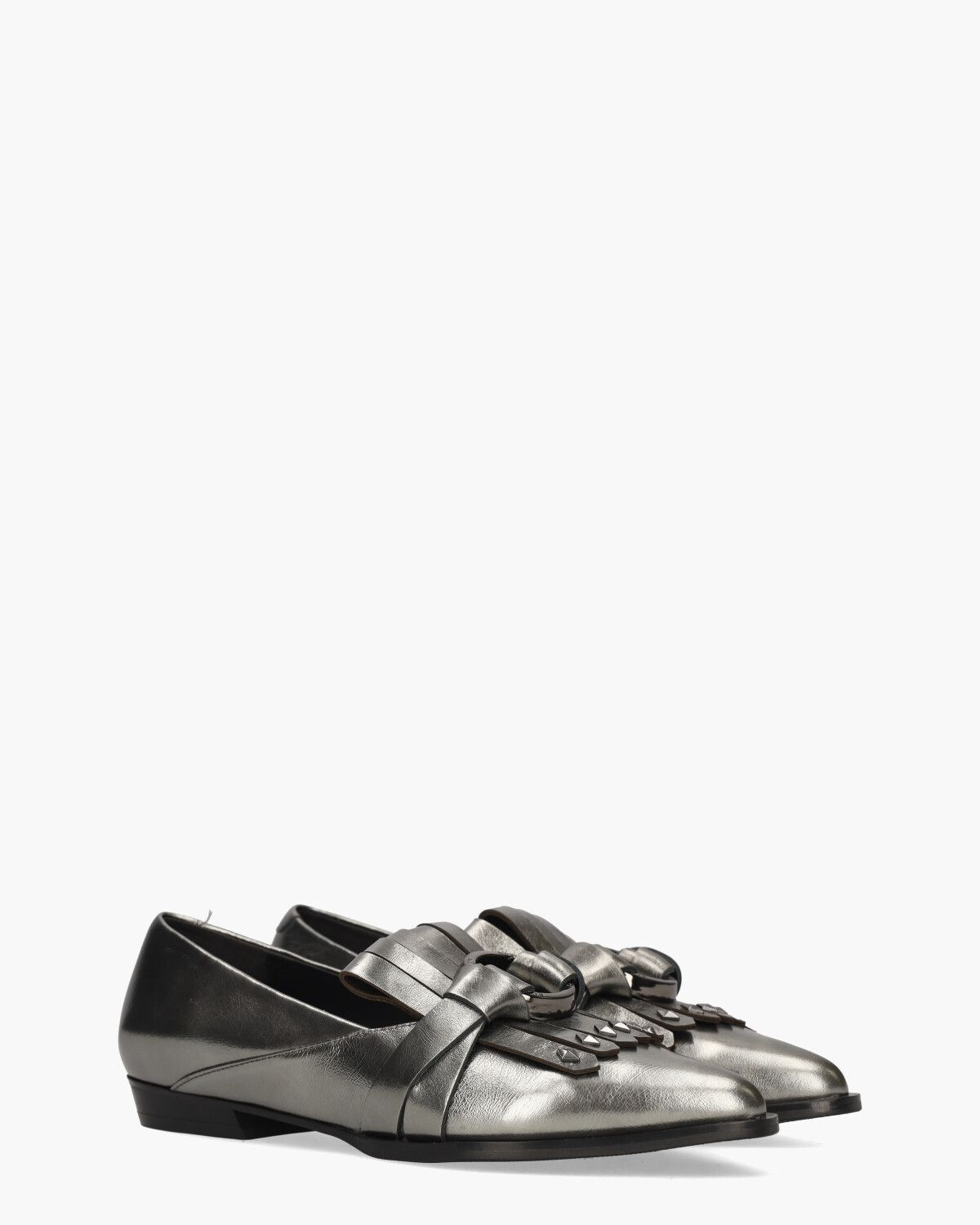 EA0304 Zilvergrijs Damesloafers 