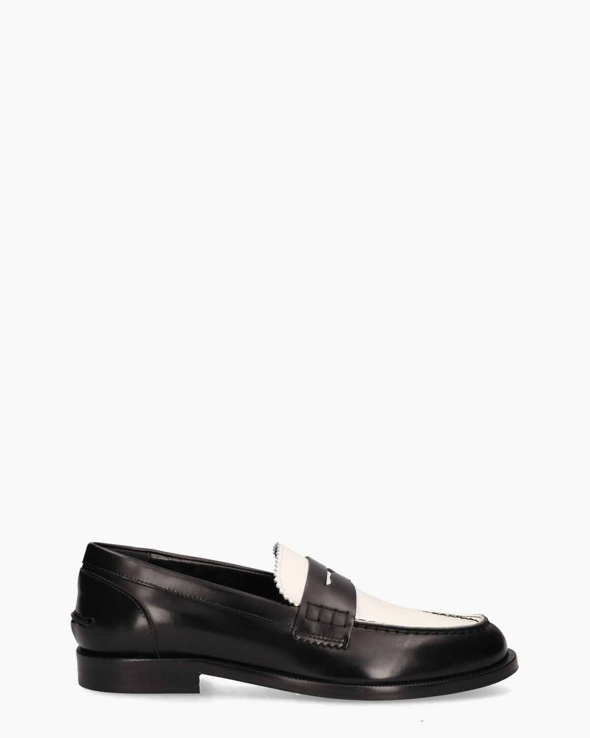 4100 Zwart/Wit Damesloafers
