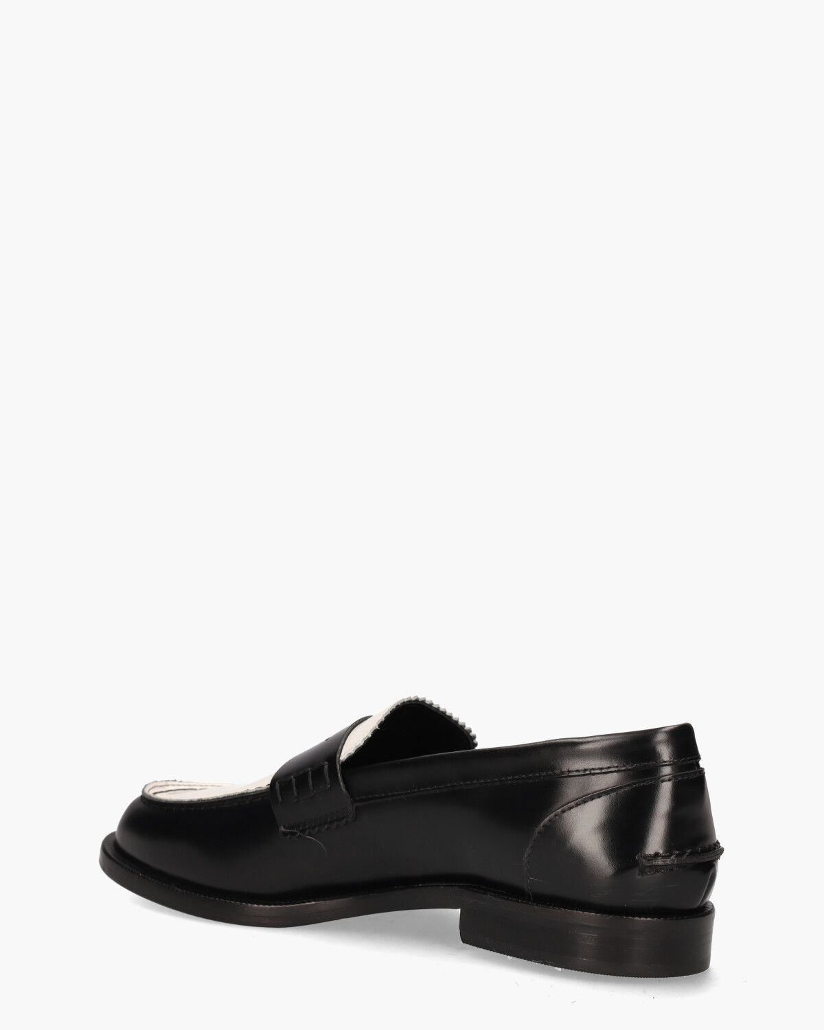 4100 Zwart/Wit Damesloafers
