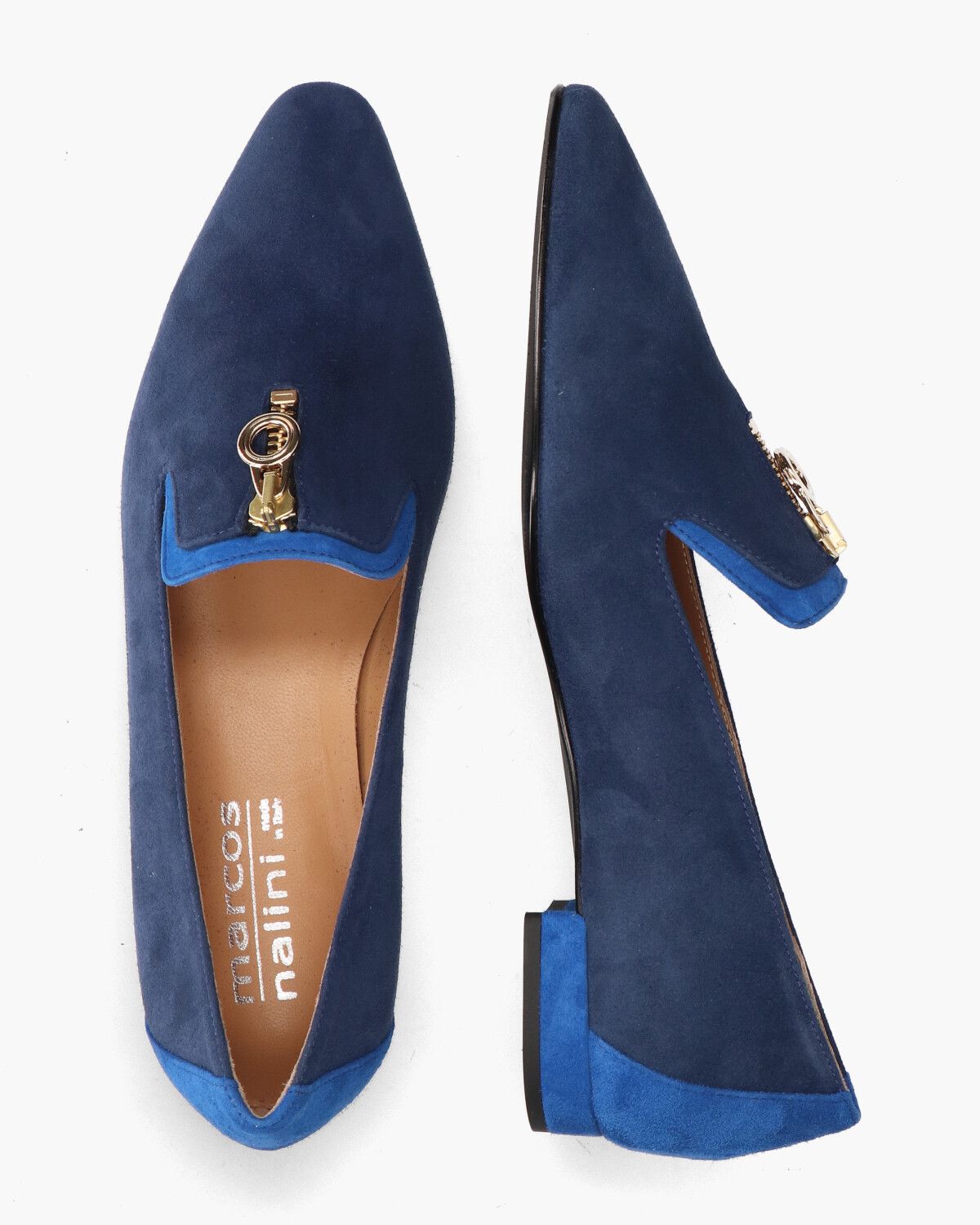 19I020 Blauw Damesloafers