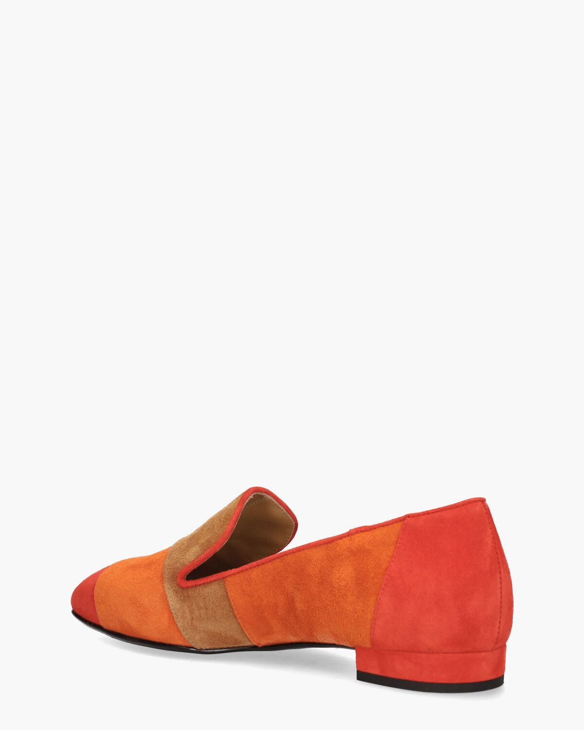24E022 Rood/Oranje/Cognac Damesloafers