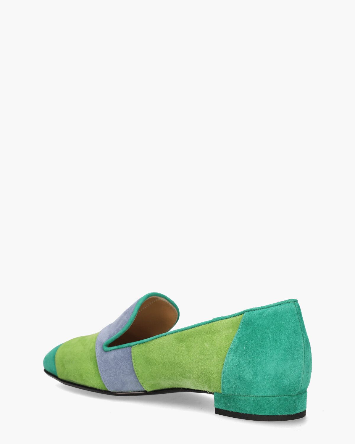 24E022 Groen/Blauw Damesloafers