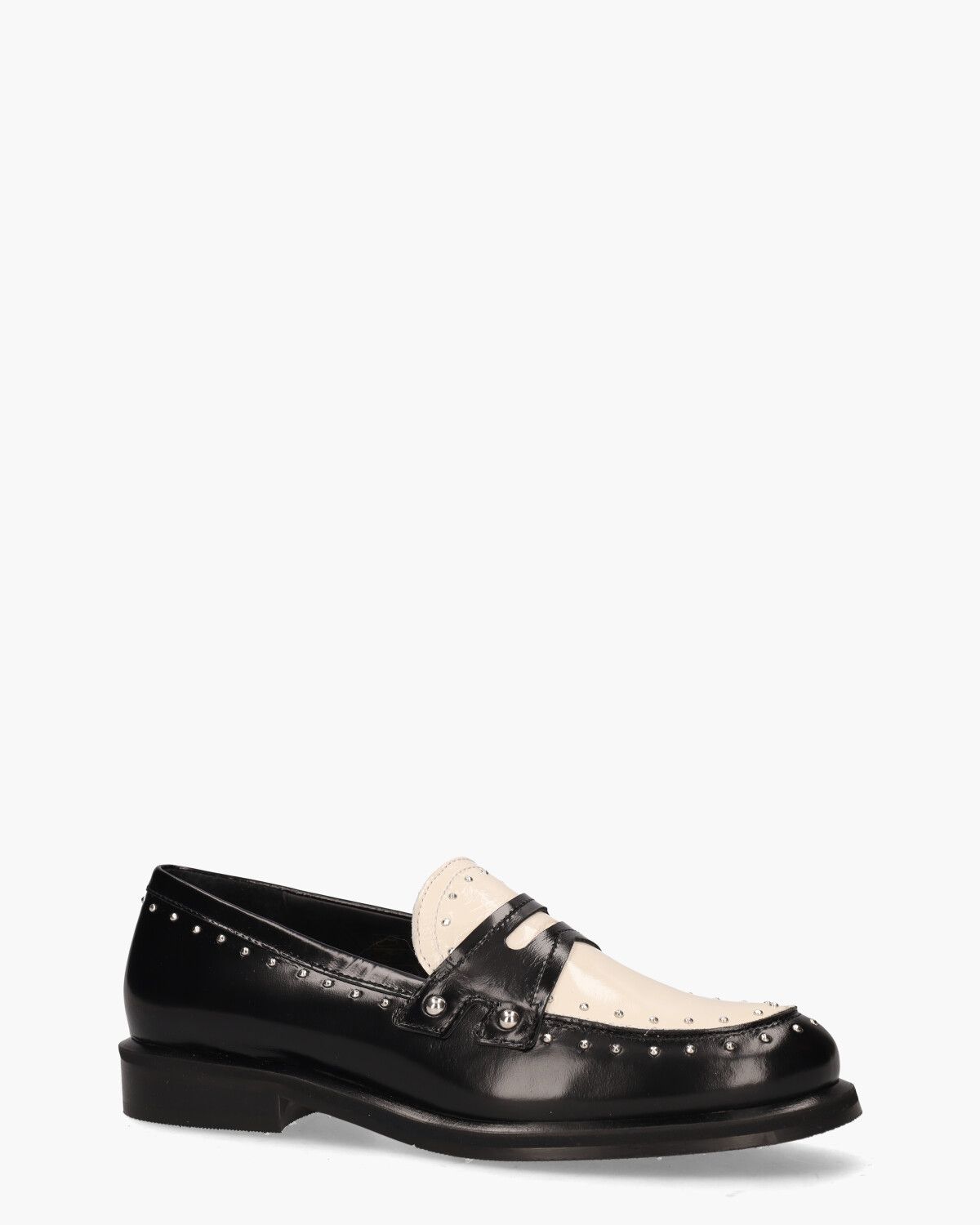 Helga-Ma Zwart/Off-White Damesloafers
