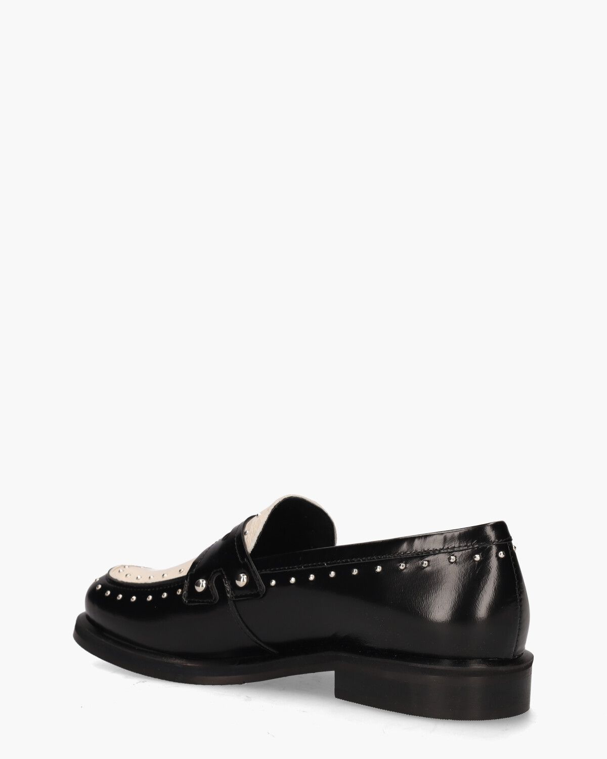 Helga-Ma Zwart/Off-White Damesloafers