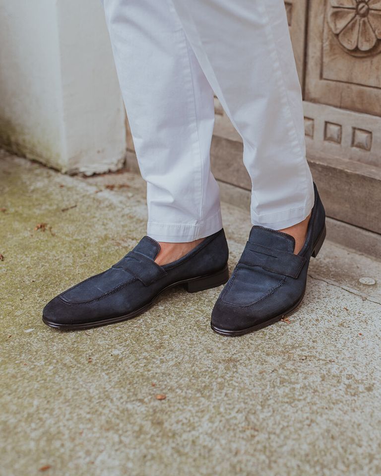 Tim Donkerblauw Herenloafers 