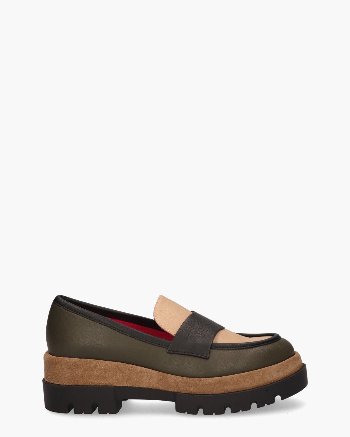 307 Groen/Bruin Damesloafers