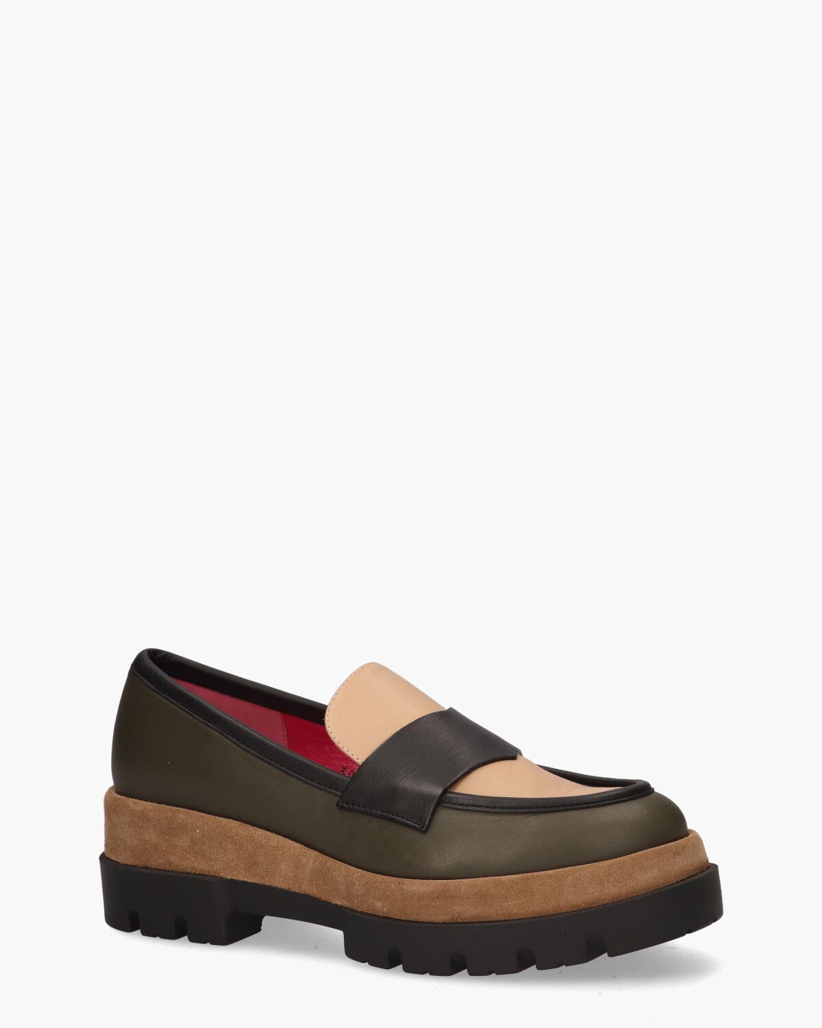 307 Groen/Bruin Damesloafers