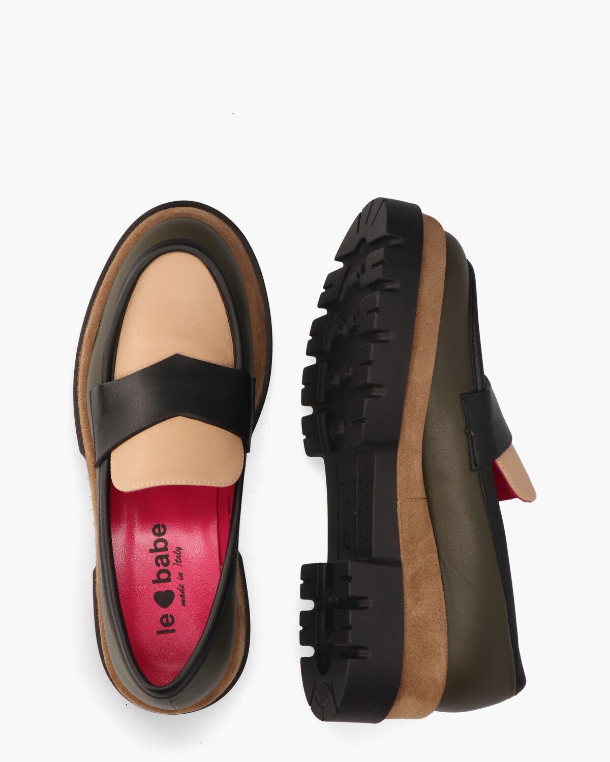 307 Groen/Bruin Damesloafers