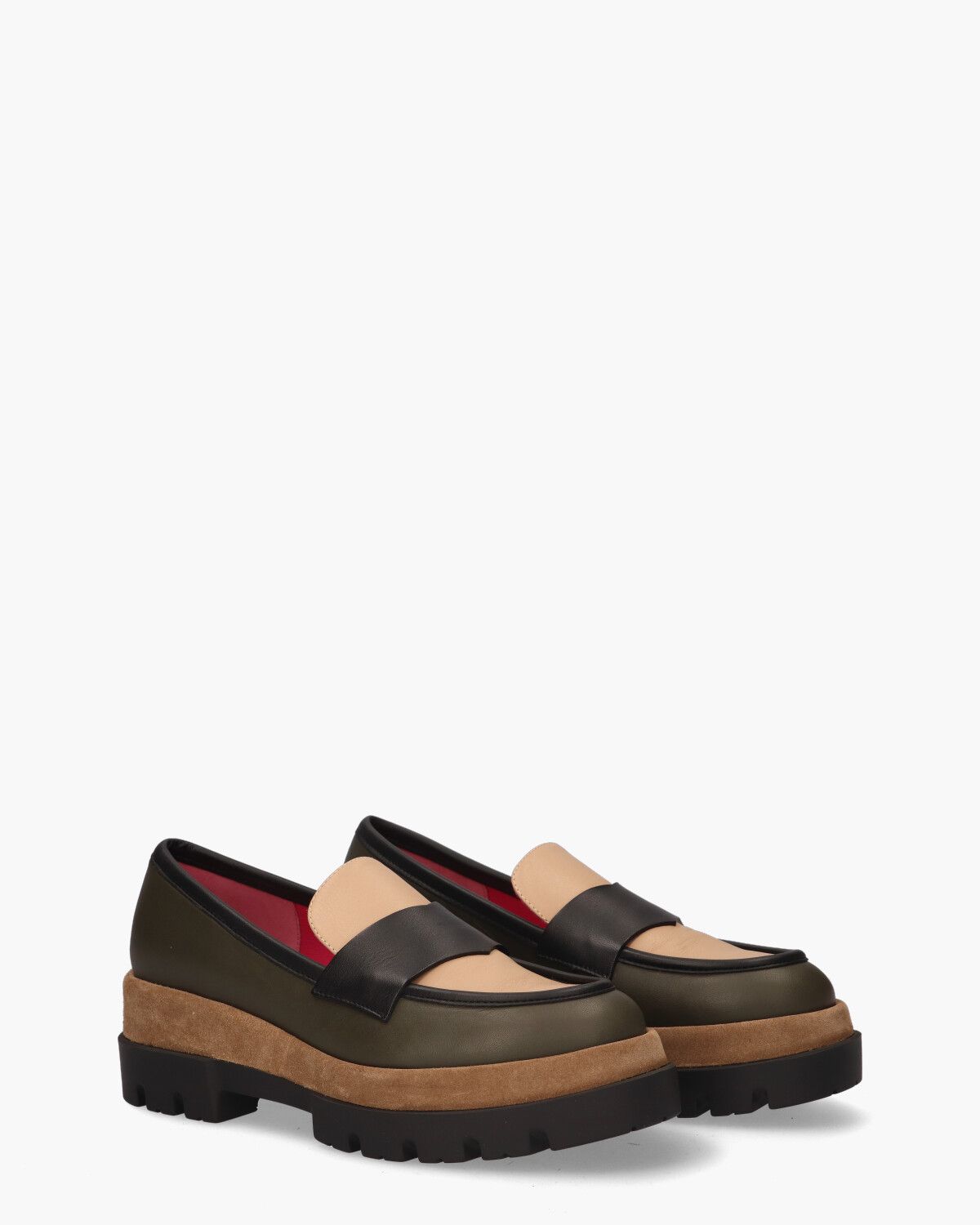 307 Groen/Bruin Damesloafers