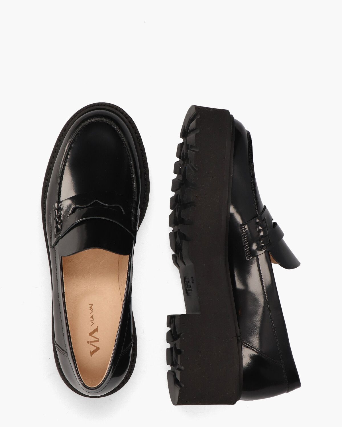 Lois Bell Zwart Damesloafers