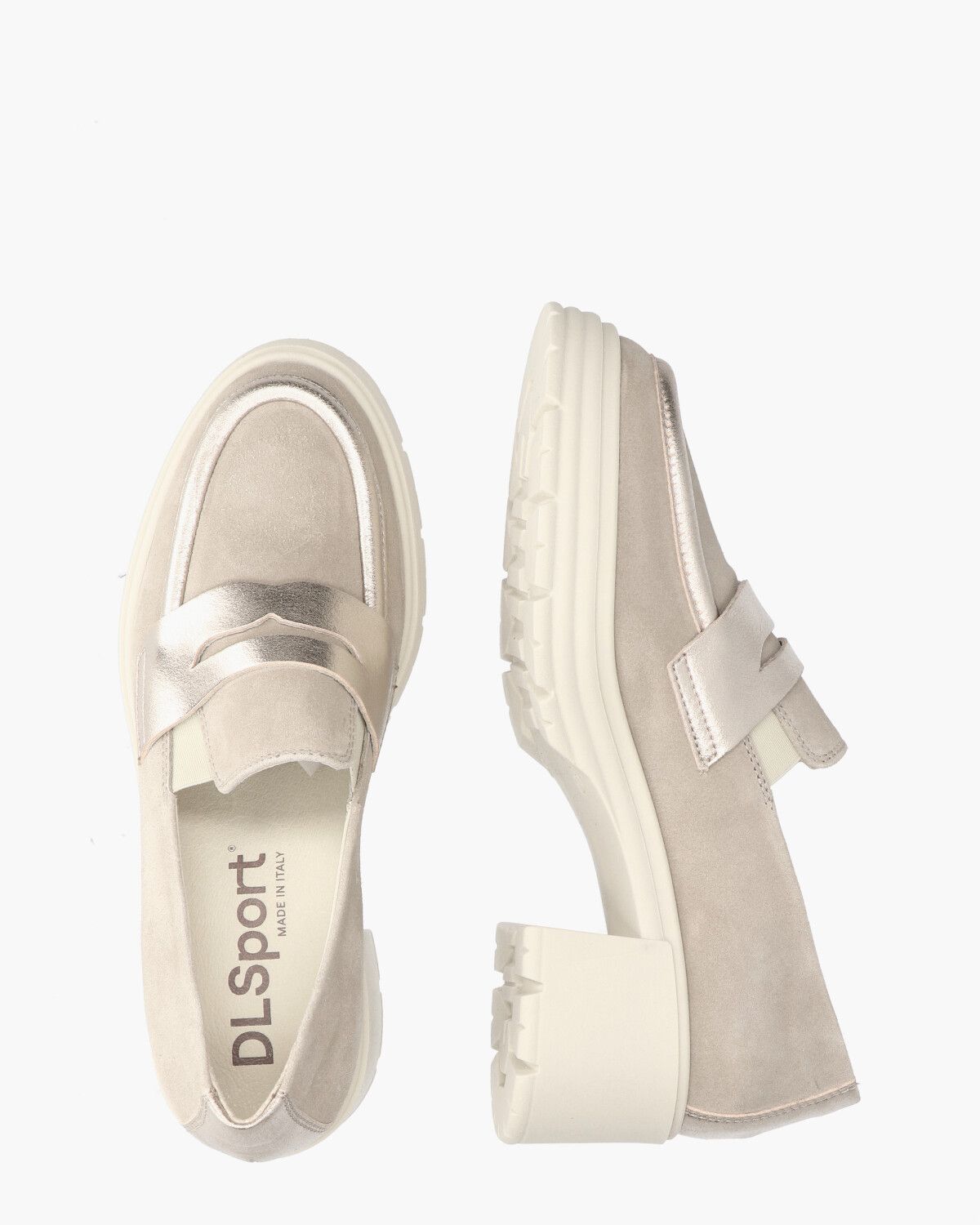 5697 Taupe Damesloafers