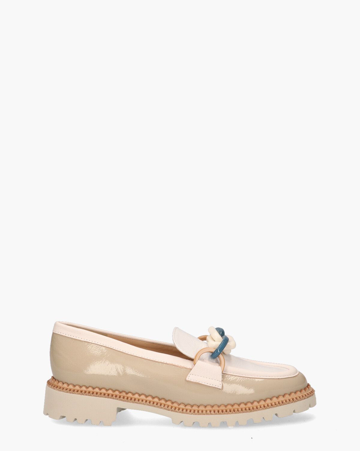 11731 Beige/Wit Damesloafers