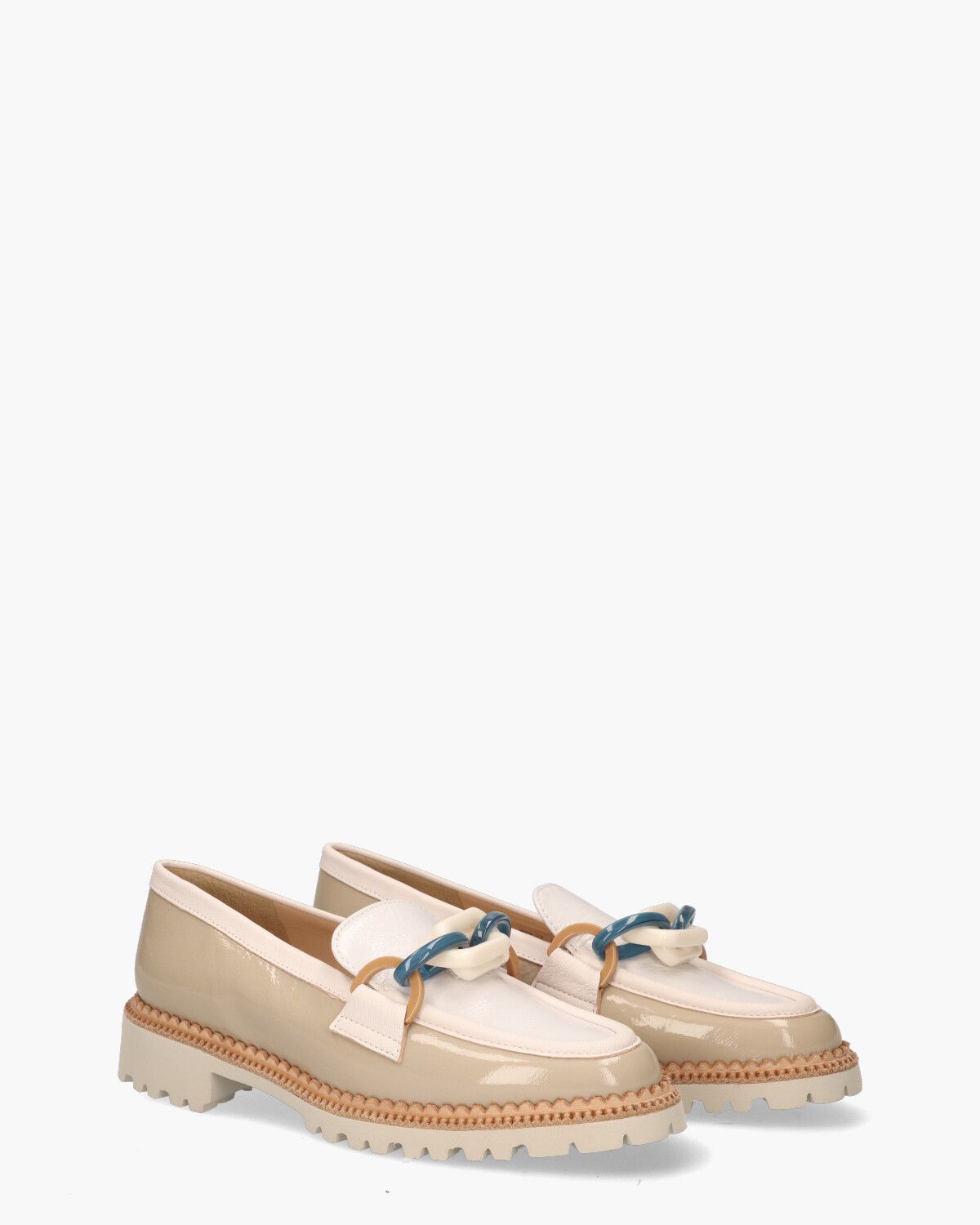 11731 Beige/Wit Damesloafers