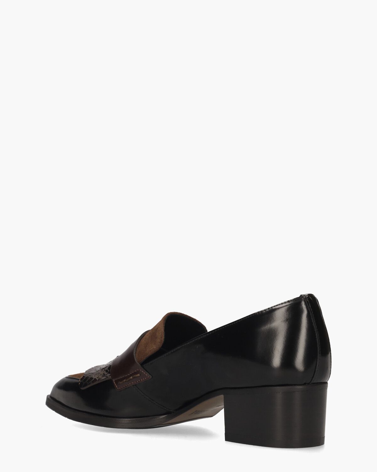 32542 Zwart/Bruin Damesloafers